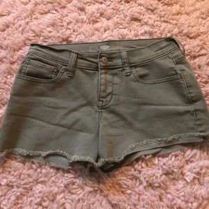 Army Green Jean Shorts